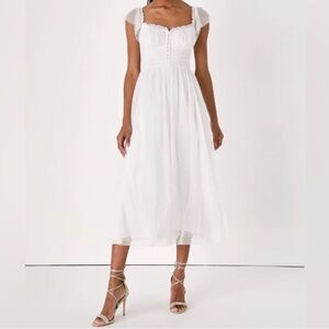 Lulu’s Regal Radiance White Dress